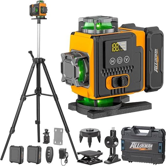 Alloyman Laser Level 360 Self-Leveling with Tripod