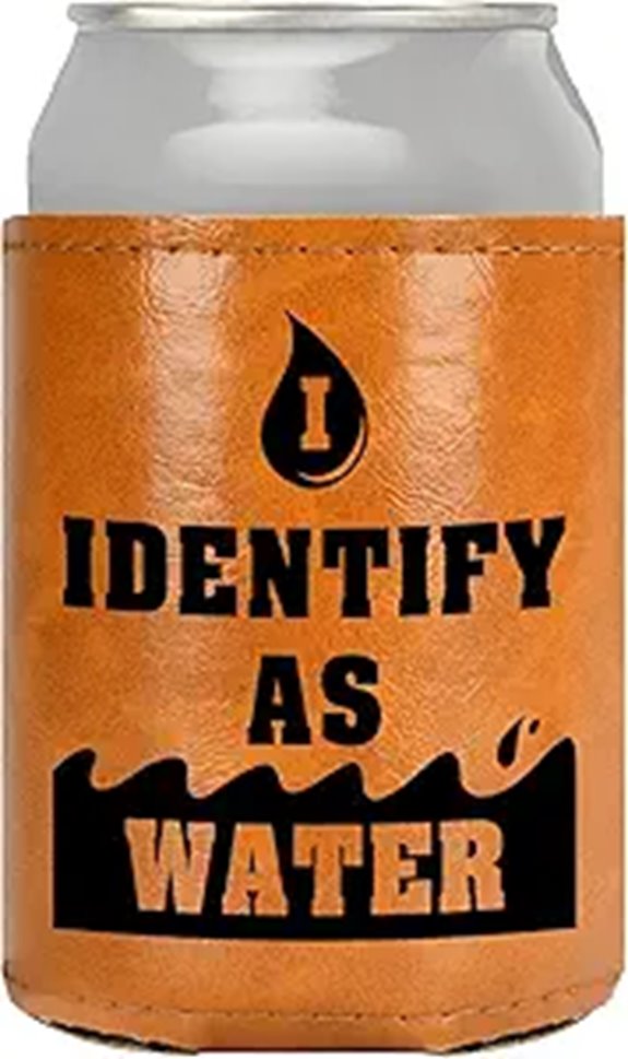 Leather Can Cooler Stocking Stuffer for Men & Women