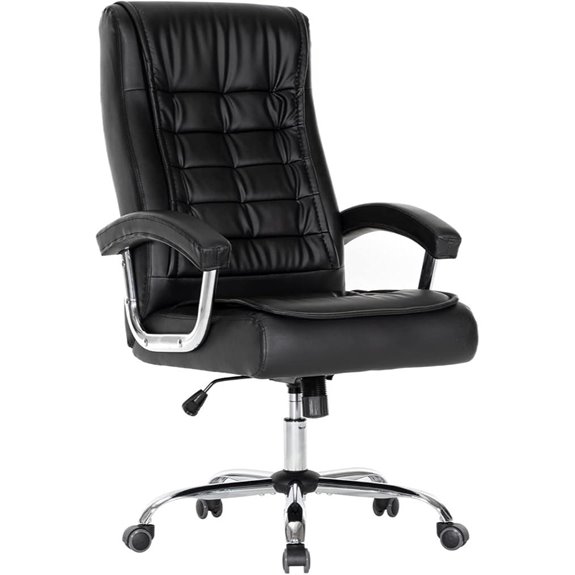 Executive Leather Office Chair with Armrest