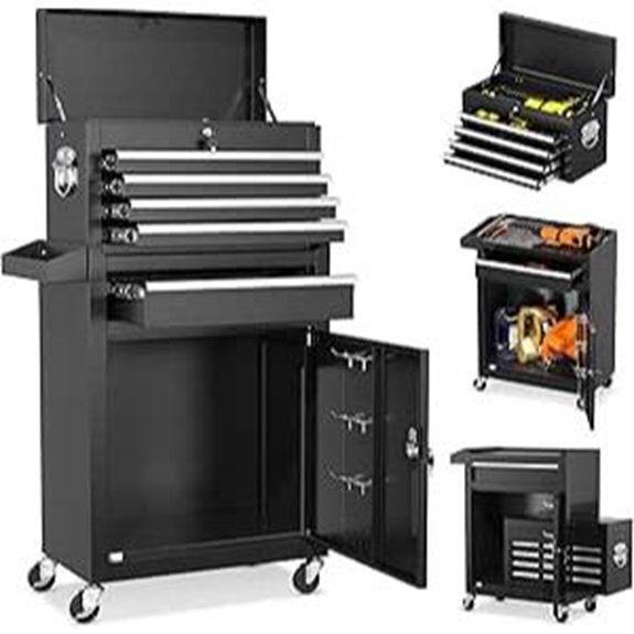 INTERGREAT Rolling Tool Chest with Lock and Wheels