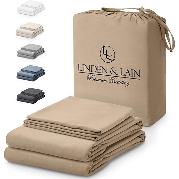 Linden & Lain Luxury Bamboo King Bed Sheets