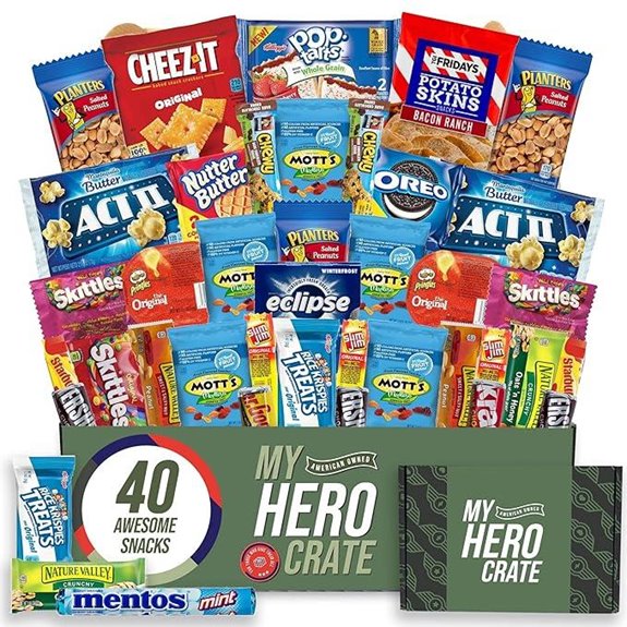 Military Snack Box Gift Basket (40 Pieces)
