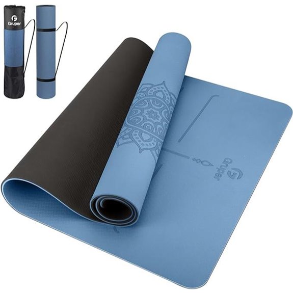 Non-Slip TPE Yoga Mat with Carrying Strap