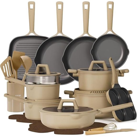 CAROTE 31PC Nonstick Pots and Pans Cookware Set
