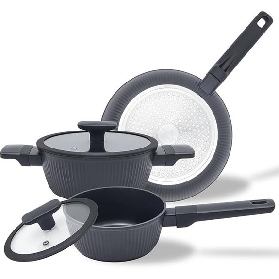 Nonstick 3-Piece Cookware Set PFOA/PTFE Free