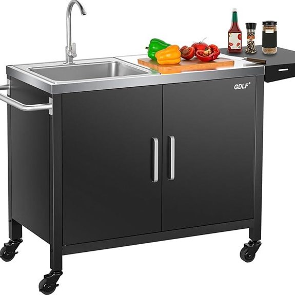 GDLF Outdoor Grill Table with Sink
