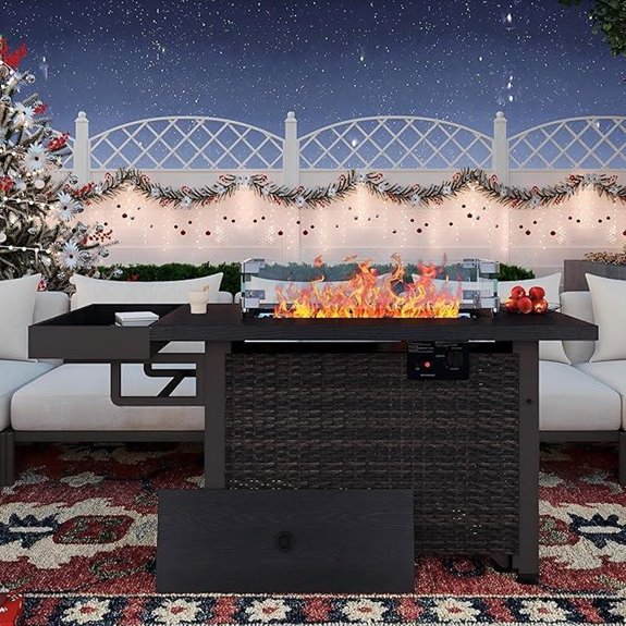 Sundale 52 Outdoor Propane Fire Pit with Storage