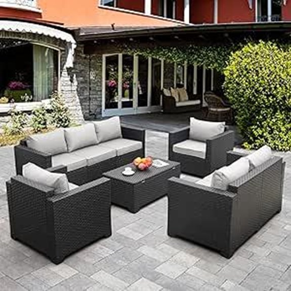 Rattaner 5-Piece Outdoor Wicker Patio Sofa Set