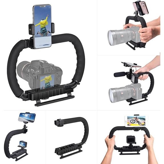 Camera Stabilizer Cage for Phones and Action Cameras