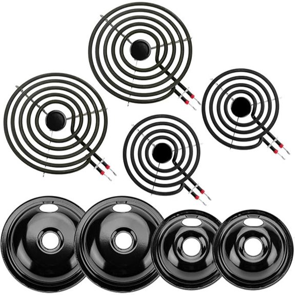 Porcelain Drip Pan Set & Range Burner Elements