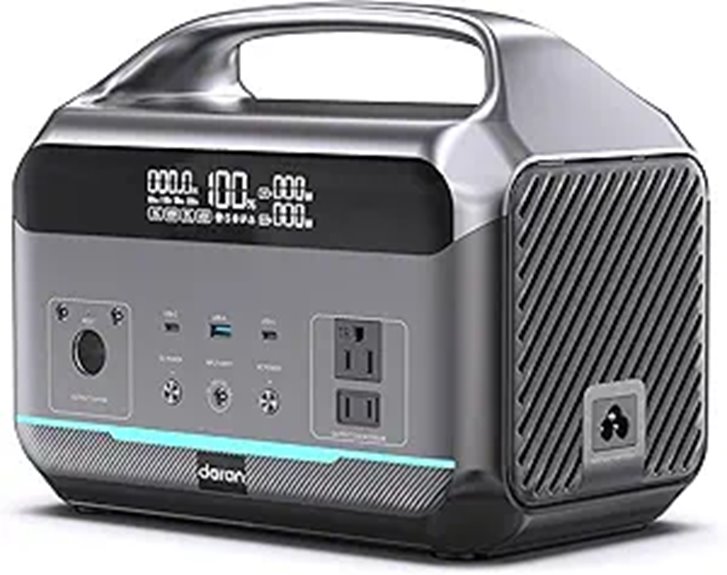600W Portable Solar Generator with Fast Charging