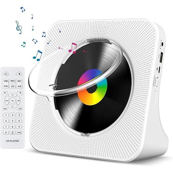 Gueray Portable Bluetooth CD Player with FM Radio
