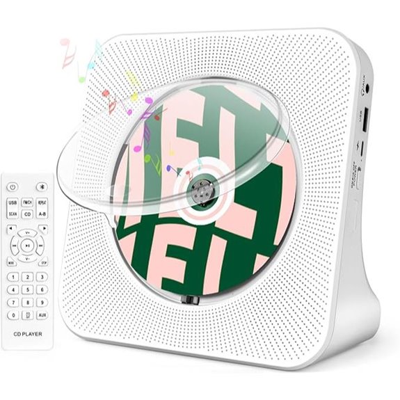 ROADOM Portable CD Player with Speakers and Bluetooth