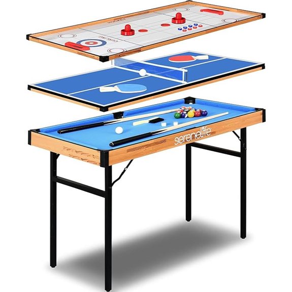 SereneLife 4-in-1 Portable Multi Game Table