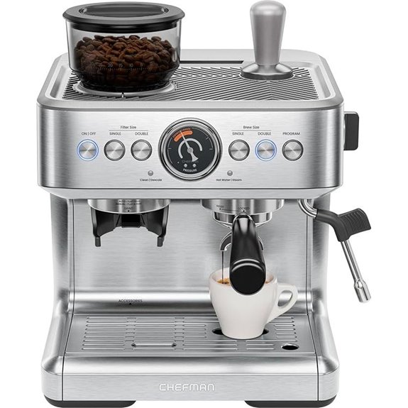 premium espresso machine with grinder