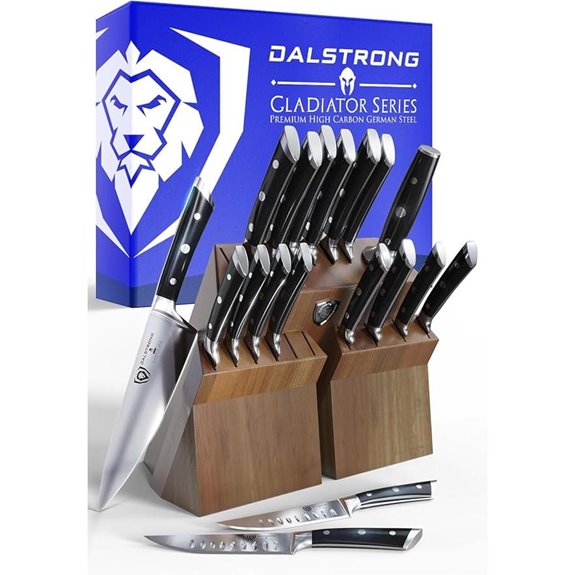DALSTRONG Gladiator 18-Piece Knife Set with Block
