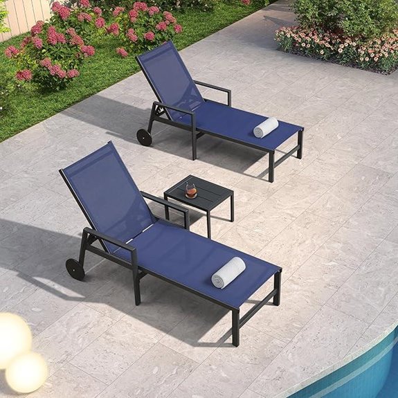 Purple Leaf 2-Piece Aluminum Patio Lounge Chairs