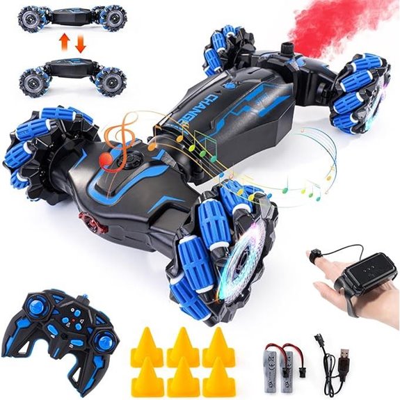 Remote Control Gesture Sensor Car with Lights and Music