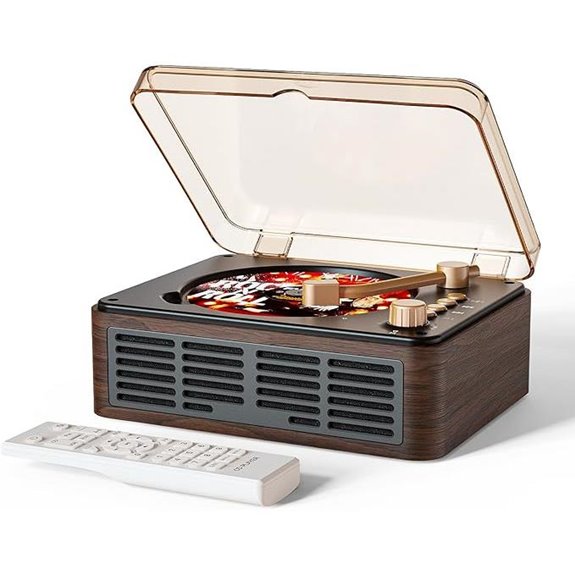 Retro Bluetooth CD Player with Speakers and Remote