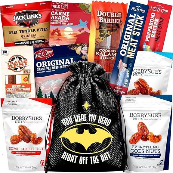 Beef Jerky & Nuts Gift Basket for Men