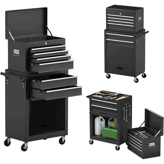 Goplus 6-Drawer Rolling Tool Chest with Locking Wheels