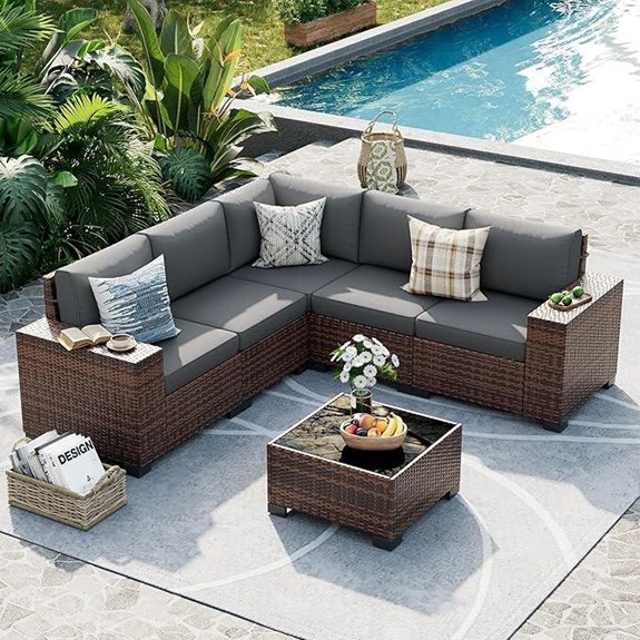 UDPATIO 6-Piece Outdoor Patio Furniture Set