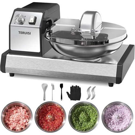Commercial Food Processor with 6QT Bowl & Timer
