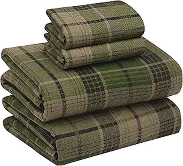 RUVANTI Queen Flannel Sheets - 100% Cotton Soft