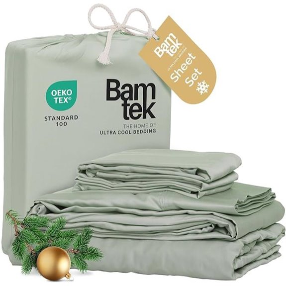 Bamboo California King Sheets Super Soft Cooling Sage