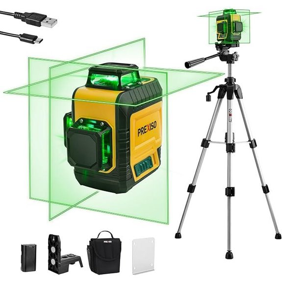 PREXISO 3x 360° Laser Level with Tripod