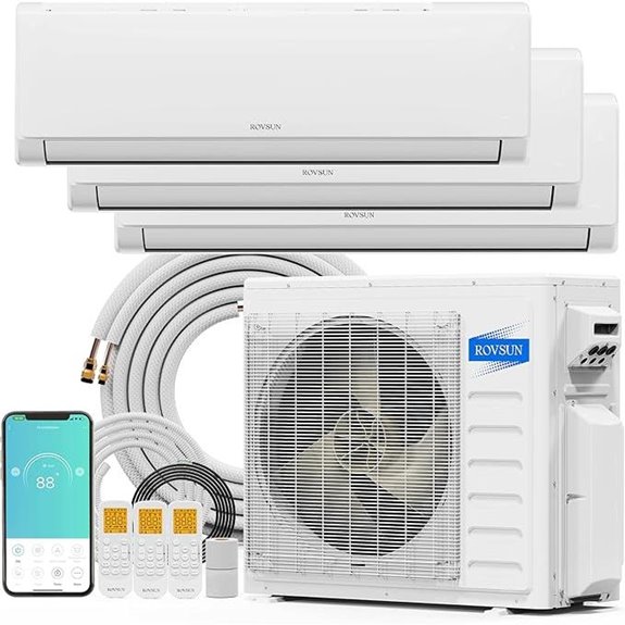 ROVSUN 3-Zone WiFi Mini Split AC/Heat System
