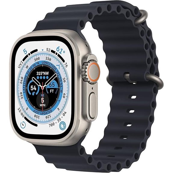 Apple Watch Ultra Titanium Case with Midnight Ocean Band