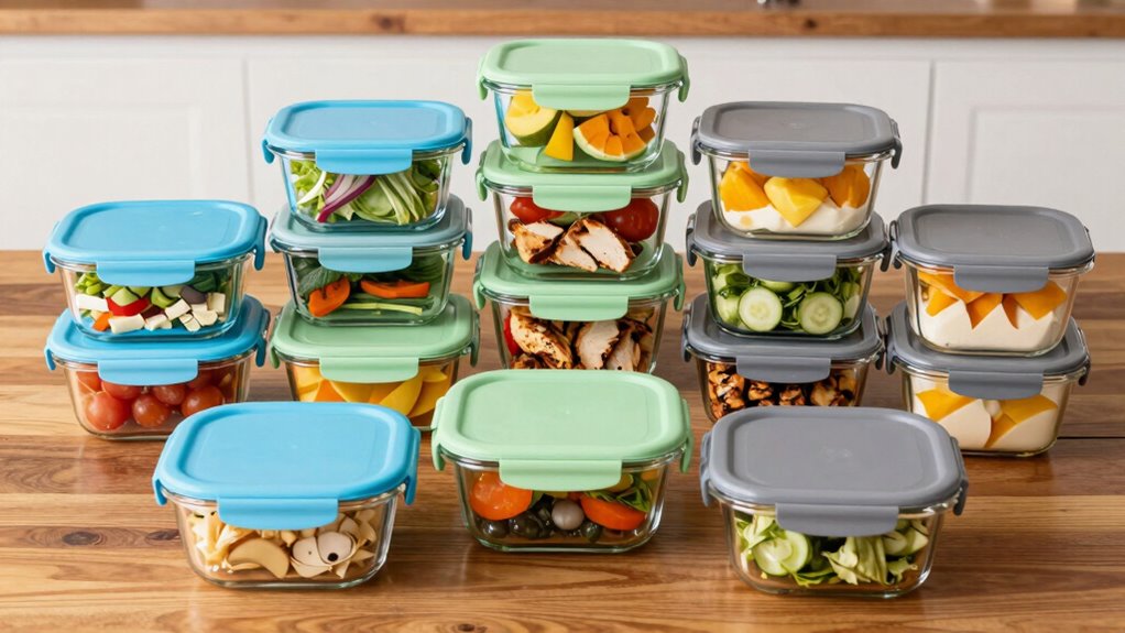 top glass meal containers