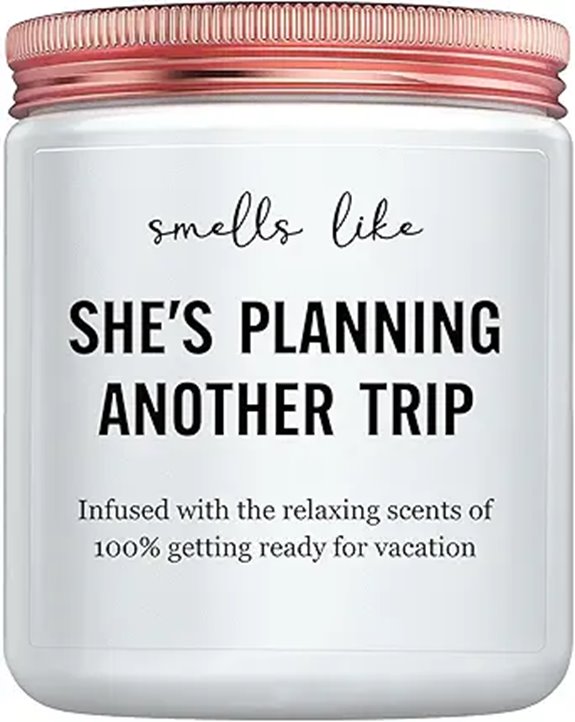 Travel Gifts for Women - Unique Vacation Planner Candle