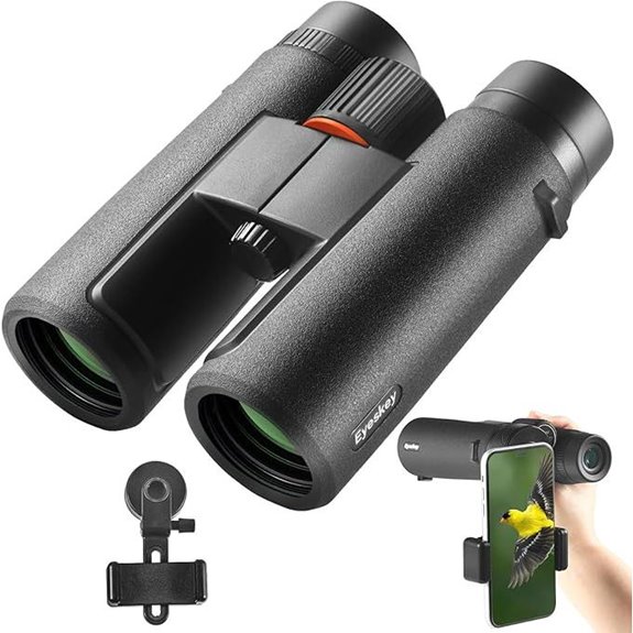 HD 8x42 Waterproof Binoculars with Smartphone Adapter