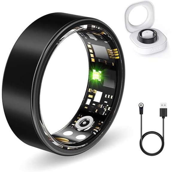 Smart Waterproof Fitness Ring with Heart Rate & Sleep Tracking