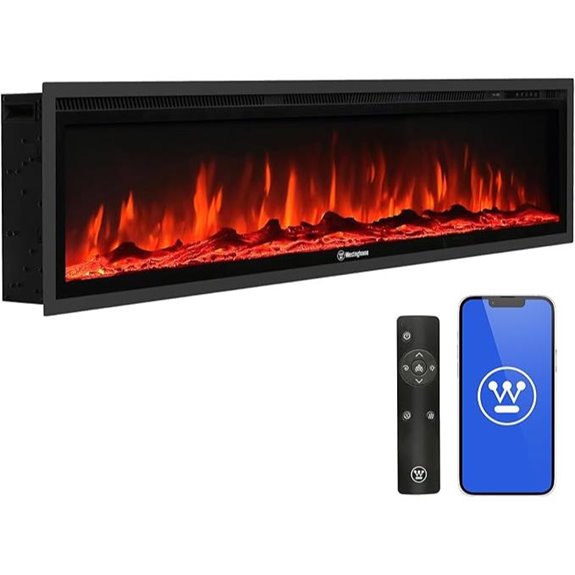 Westinghouse 60 Electric Fireplace Heater with Alexa