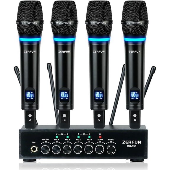 Pro Rechargeable Wireless Microphone System with Echo and Bluetooth