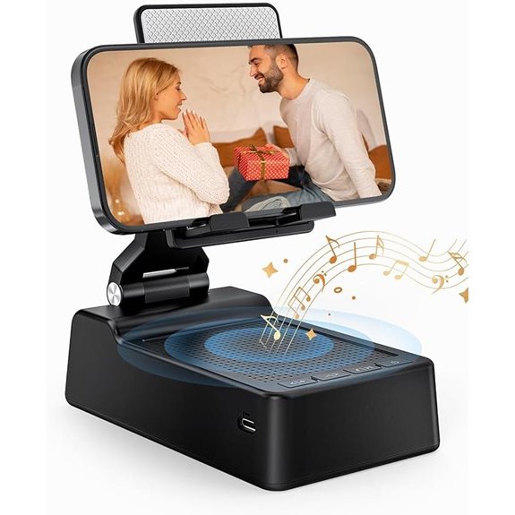 Bluetooth Phone Stand with Speakers for Men Women