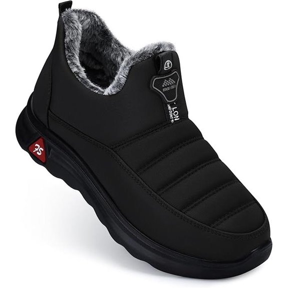 SHIBEVER Women's Warm Fur-Lined Waterproof Snow Boots