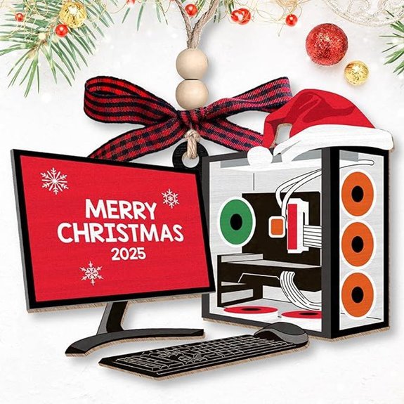 Gaming Ornaments for Christmas Tree (Wood Gamer Gifts)