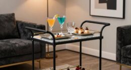 elegant home entertainment cart
