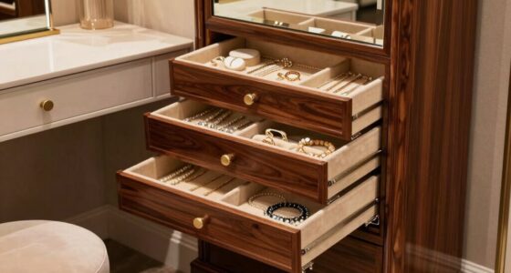 elegant organized jewelry storage
