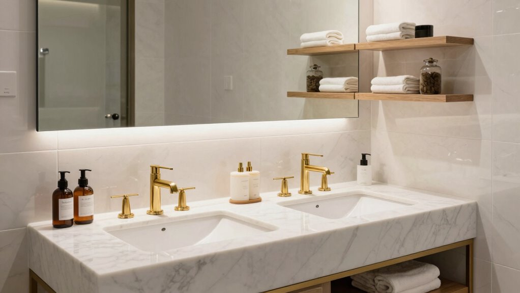 luxurious minimalist bathroom organization