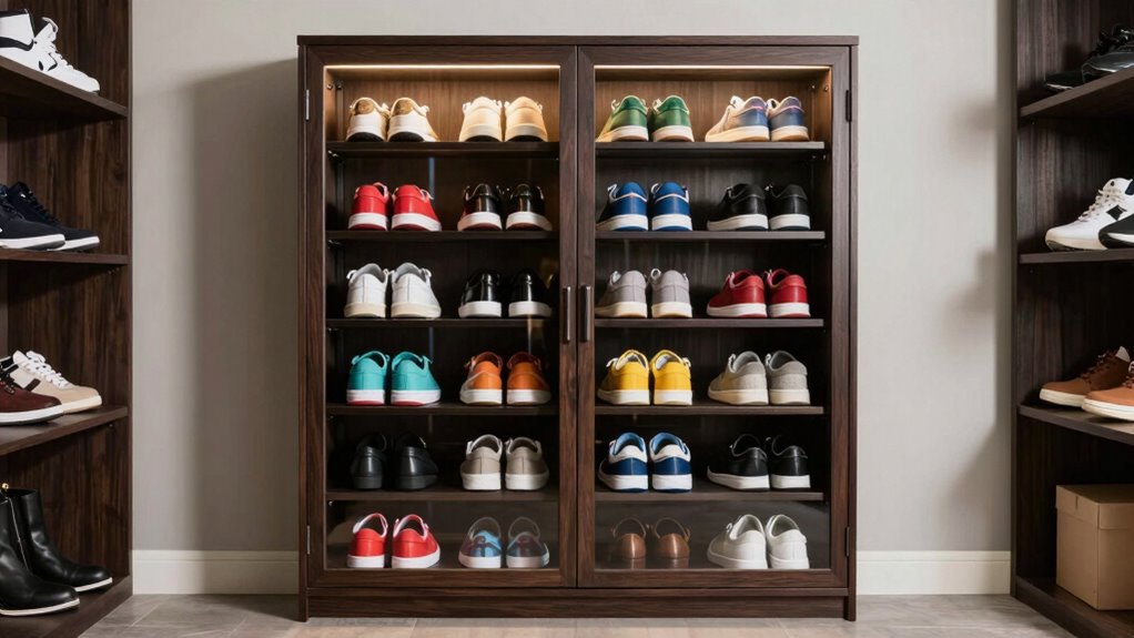 organized space saving shoe storage