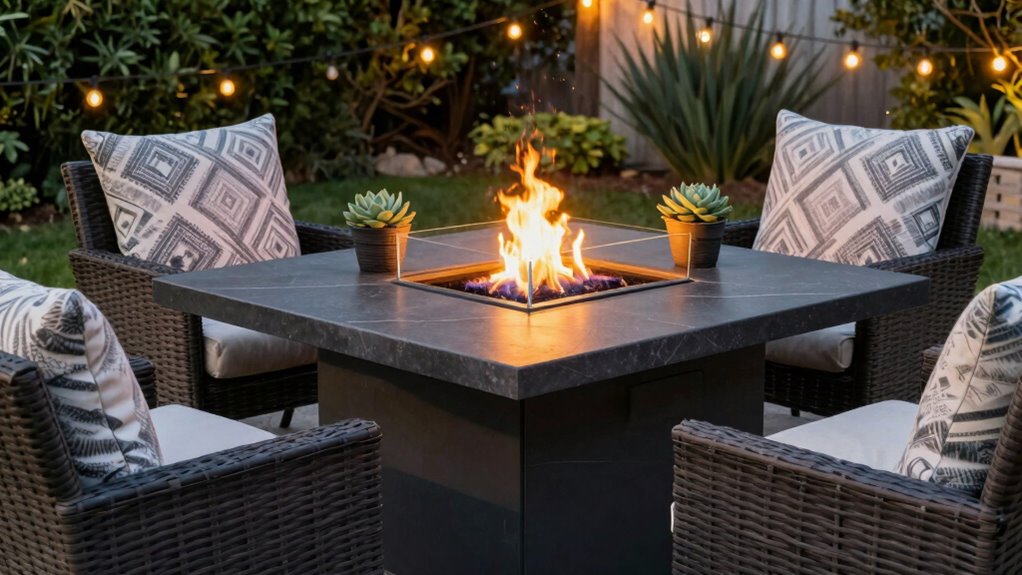 stylish functional outdoor centerpiece