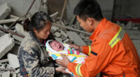 Mum rescued from Venezuela rubble with newborn baby tells BBC how he helped her survive