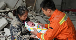 Mum rescued from Venezuela rubble with newborn baby tells BBC how he helped her survive