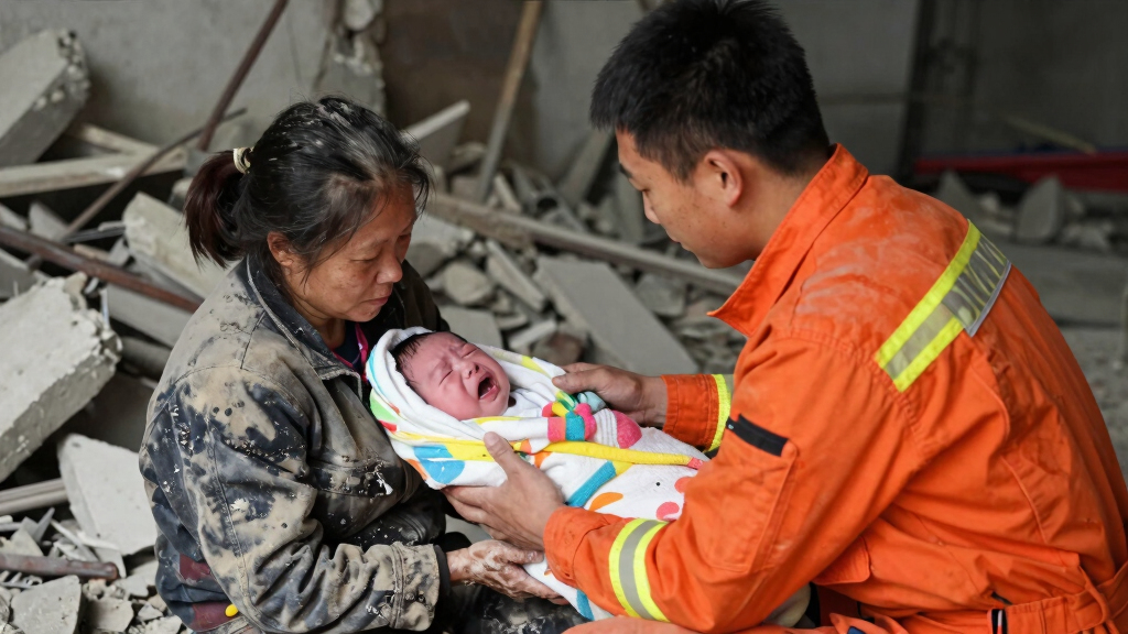 Mum rescued from Venezuela rubble with newborn baby tells BBC how he helped her survive
