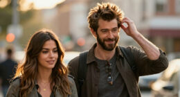 Andrew Garfield Rocks Bushy Hair and Beard as He and Girlfriend Monica Barbaro Pack on the PDA at Wimbledon